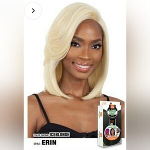 Blonde Lace Part Bob Wig - Natural Straight Women's Hair